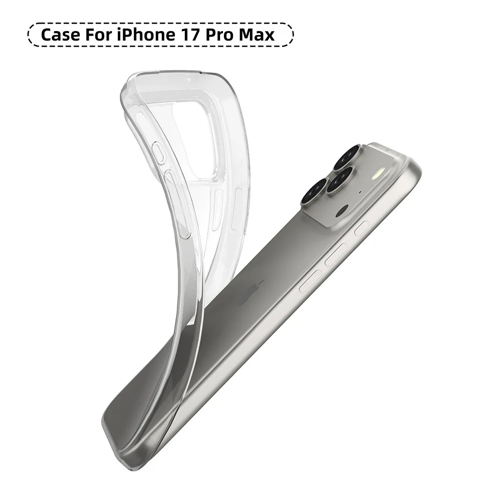 Ultra Thin 0.9Mm Case for Iphone 17 Pro Max 17 Air Does Not Affect Wireless Charging Highly Transparent TPU Soft Cover