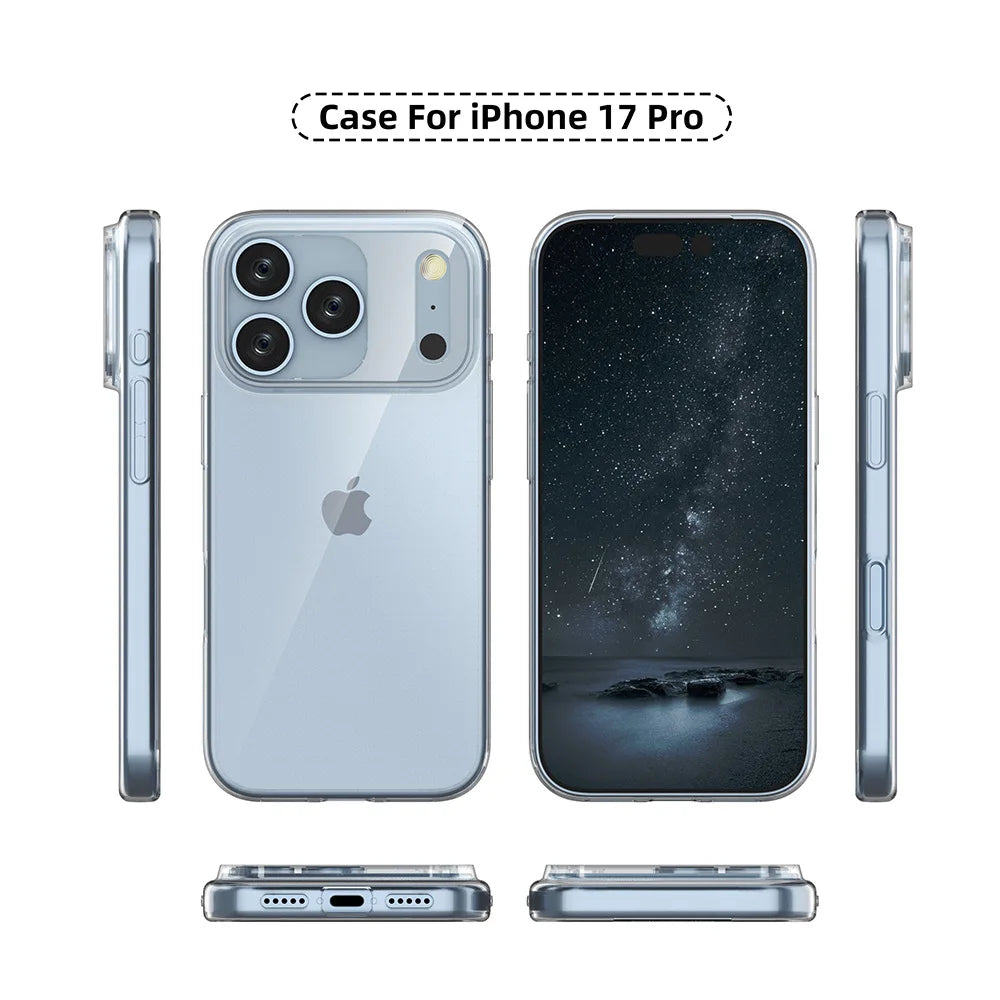 Ultra Thin 0.9Mm Case for Iphone 17 Pro Max 17 Air Does Not Affect Wireless Charging Highly Transparent TPU Soft Cover