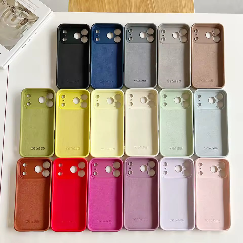 Luxury Original Liquid Silicone Soft Cover For APPLE iPhone 17 Air Pro Max Plus Soft Solid Color Silicone Phone Case