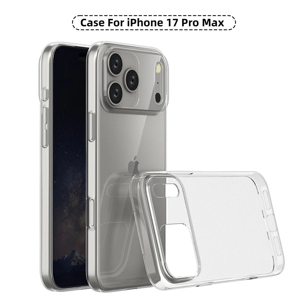 Ultra Thin 0.9Mm Case for Iphone 17 Pro Max 17 Air Does Not Affect Wireless Charging Highly Transparent TPU Soft Cover