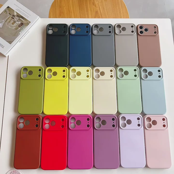 Luxury Original Liquid Silicone Soft Cover For APPLE iPhone 17 Air Pro Max Plus Soft Solid Color Silicone Phone Case